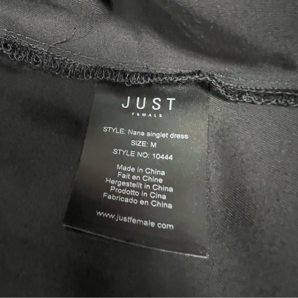 JUST Female Nana Singlet Dress in Black - Picture 7 of 11